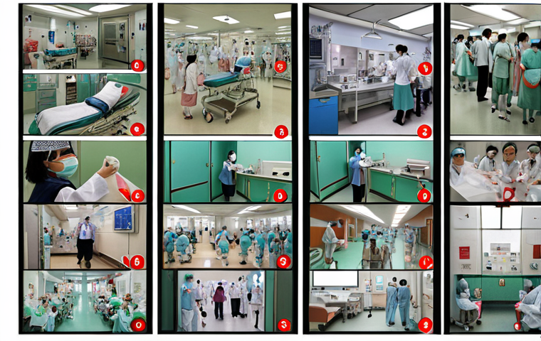 **
A collage depicting Taiwan's public health successes. It includes scenes of rapid response to disease outbreaks (like COVID-19), modern hospitals with advanced equipment, and people practicing good hygiene. The collage emphasizes Taiwan's strong public health infrastructure and awareness.
**